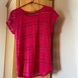 L Pink Maurice’s mesh top